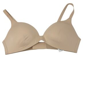 Uniqlo Beige Seamless Wireless Bra Minimal Everyday Comfort